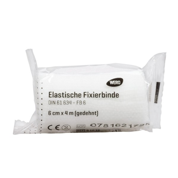 Elastische Fixierbinde DIN 61634 - FB4, 4 m x 6 cm, 10 Stück
