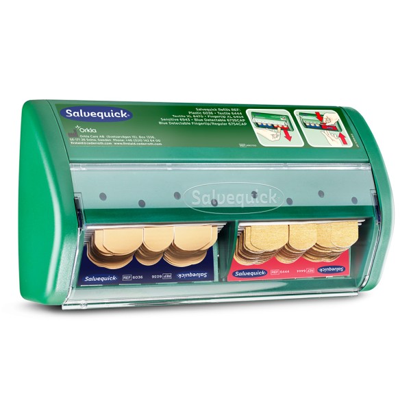 Salvequick Sofortpflaster-Spender PRO gefüllt mit REF 180615/180601