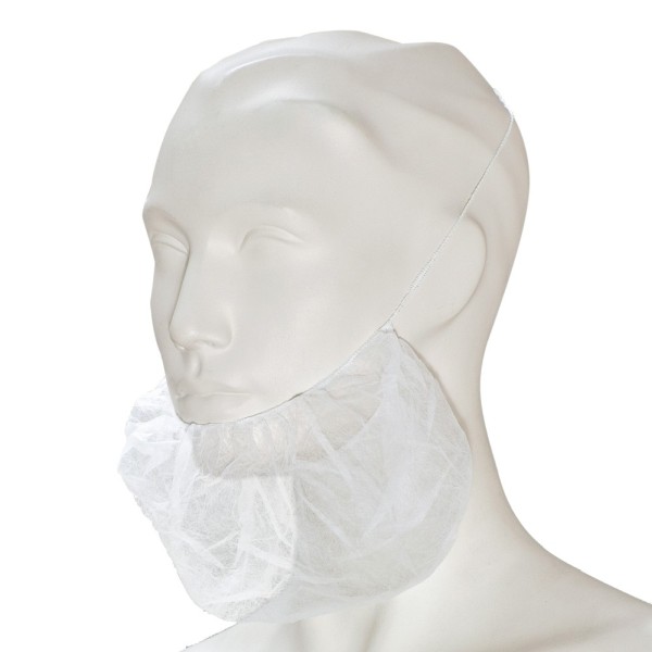 Bartmaske, weiß, 100 Stk