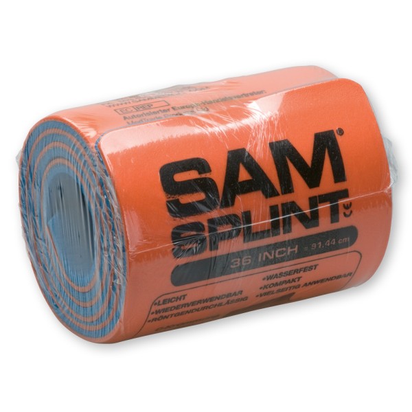 SAM SPLINT Universalschiene orange/blau, röntgendurchlässig, gerollt