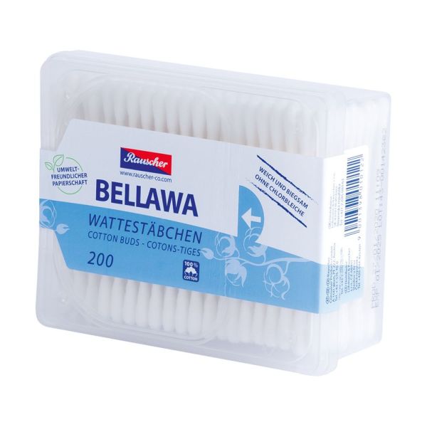 Wattest&auml;bchen mit beidseitigem Wattekopf, 200 Stk/Pkg