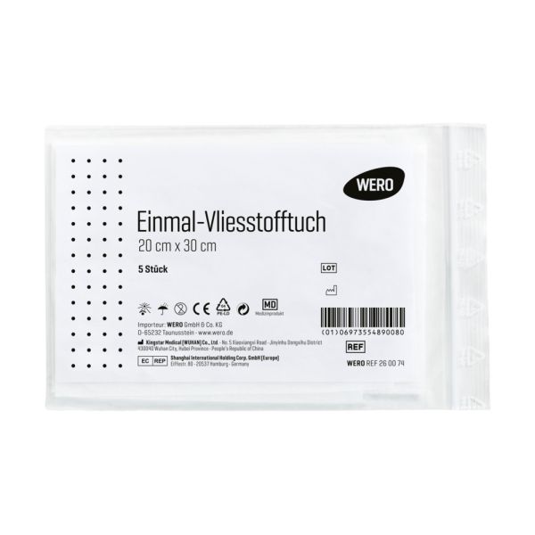 Einmal-Vliesstofftuch für DIN 13157 / 13169, 5 Stk/Pkg