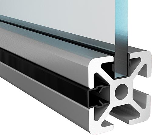 ABDECK- U. EINFASSPROFIL L=2000 KUNSTSTOFF, SCHWARZ, TYP I, BN=8 - 3