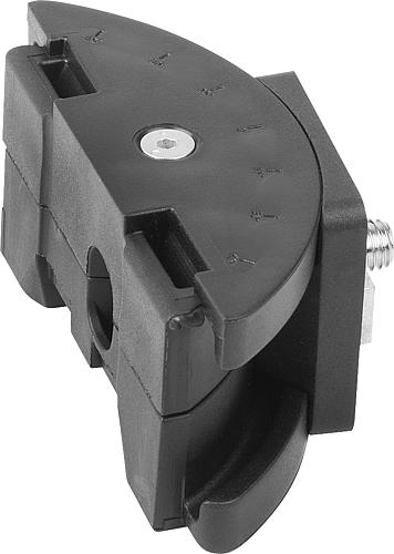 ADAPTER, SCHWENKBAR, L=46,1, B=88, H=40, B1=51, BN=8/10, POLYAMID SCHWARZ - 1