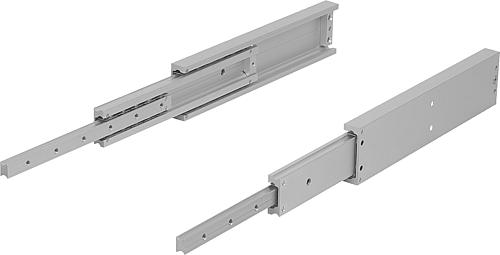 TELESKOPSCHIENE L=450 26,5X80, VOLLAUSZUG S=450, Fp=285, ALUMINIUM BLANK, MON... - 1