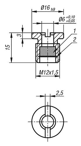 BUCHSE MAGNETISCH EDELSTAHL - 2
