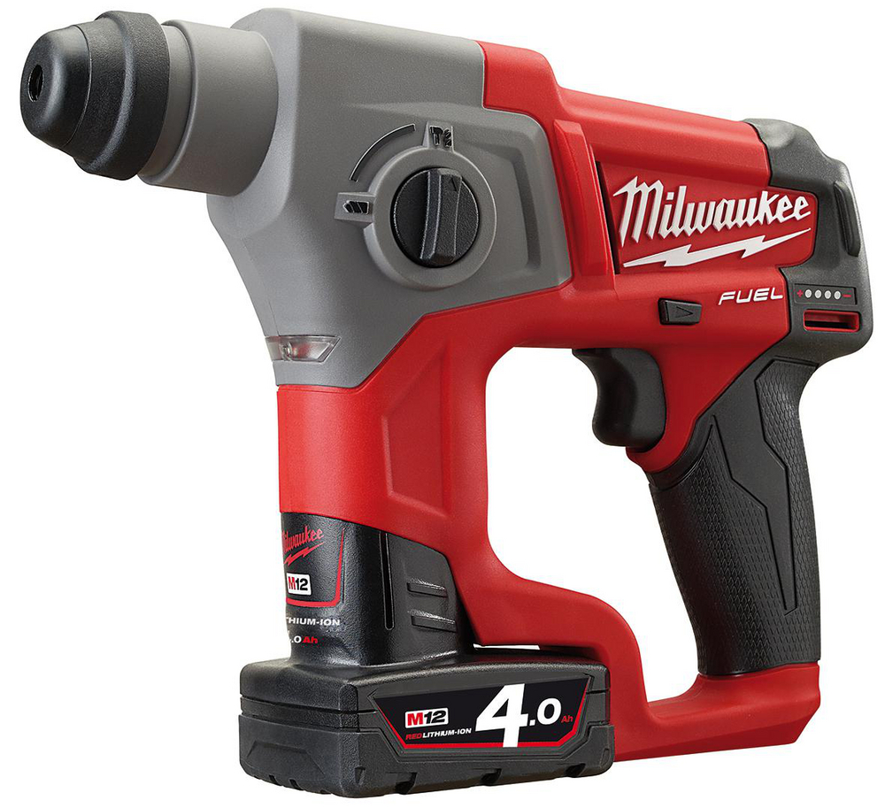 MILWAUKEE Akku-Bohrhammer Li-Ion M12 CH 12 Volt 4,0 Ah 1,1 J 1,9 Schlagzahl 0