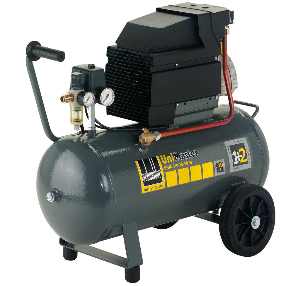 Fahrbarer Kompressor UniMaster UNM 310-10-50 W 770x425x700 10 bar 1,8 kW
