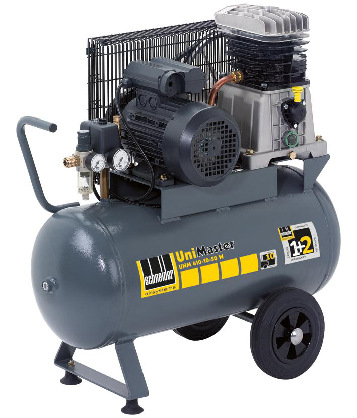Fahrbarer Kompressor UniMaster UNM 410-10-50 W 820x410x810 10 bar 2,2 kW