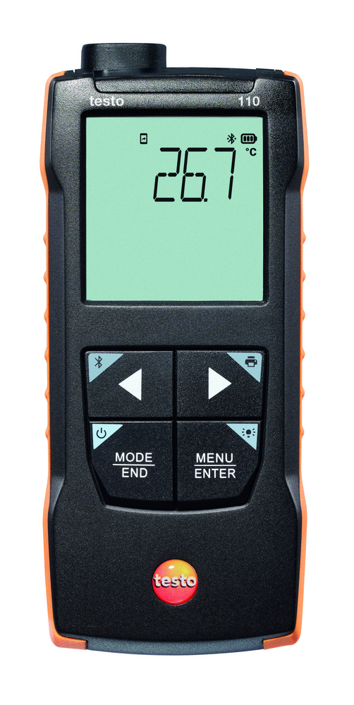 1-Kanal Temperaturmessgerät  NTC und PT100 mit App-Anbindung testo 110 - 1
