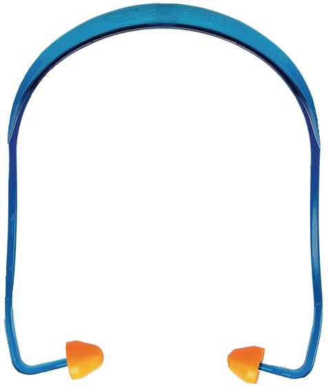 Bügelgehörschutz EN352-2 SNR=24dB tauschb.Stöpsel a.PU blauer transp Bügel
