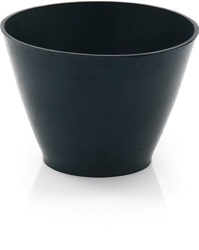 Gipsbecher H.130mm D.oben:125/unten:90mm kon.f.Nitrolacke geeignet Gum.schwarz