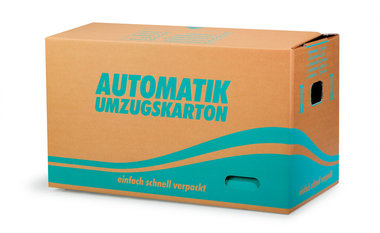 Automatik-Umzugskarton Typ IV 650x350x370mm, Qual. 2.30EB, braun, Automatikboden - 1