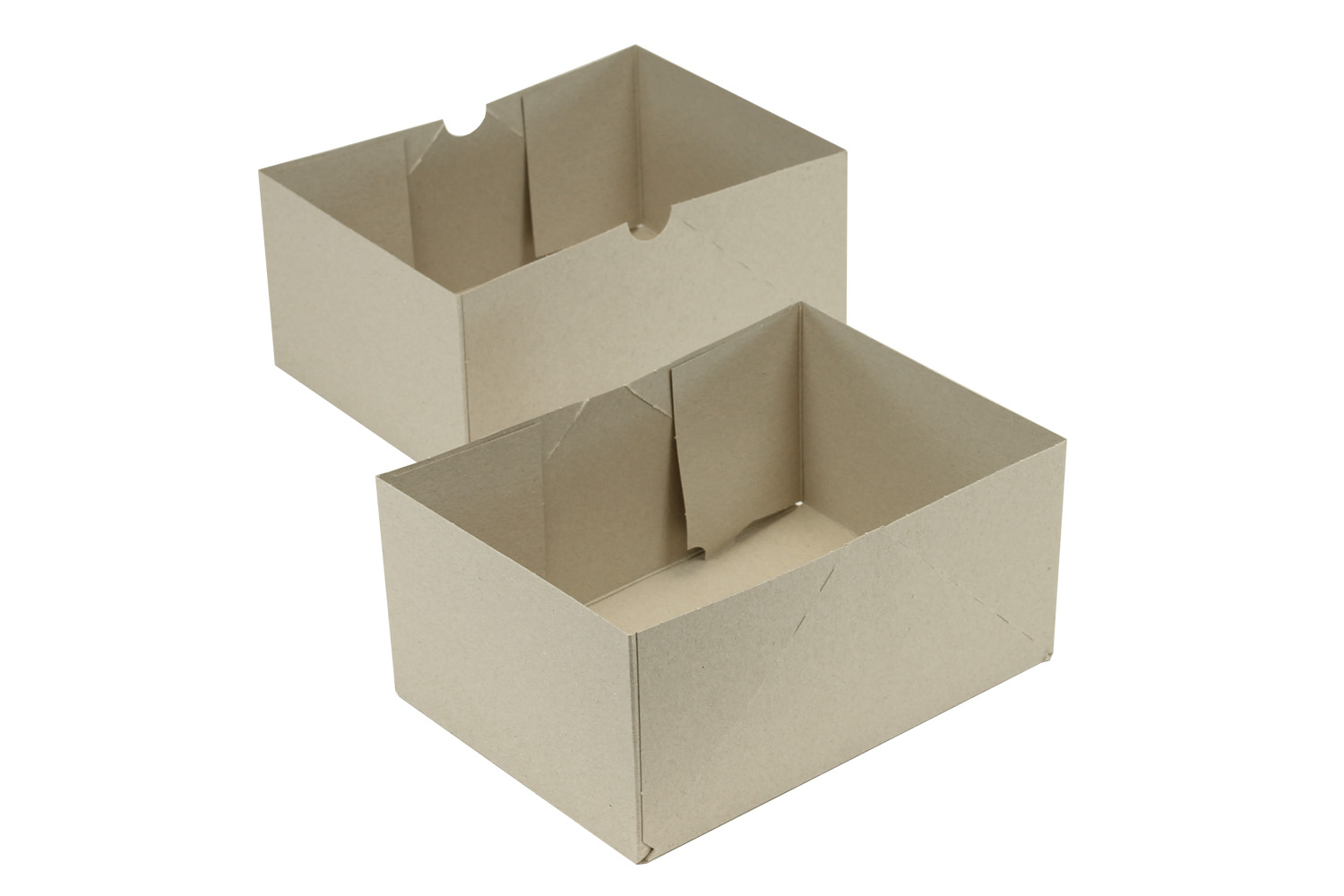 Aufrichteschachtel 215x153x100/100mm, A5, grau, Qual. 400g/qm, 2-teilig - 2