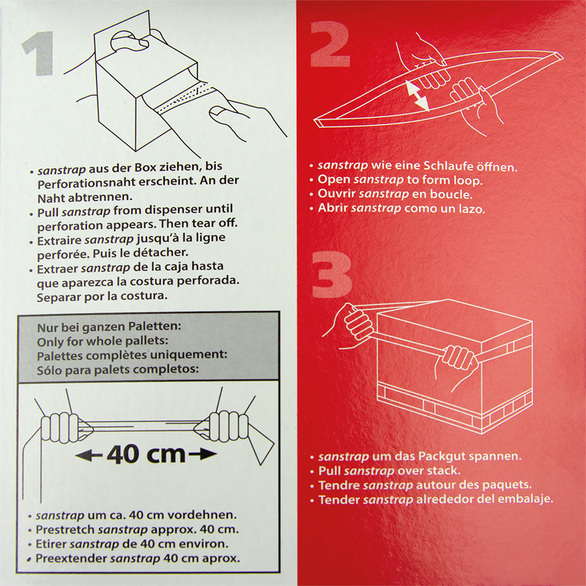 Dehnband, transparent 1200x50mm, in Spenderbox, 1 VE = 200 Bänder - 2