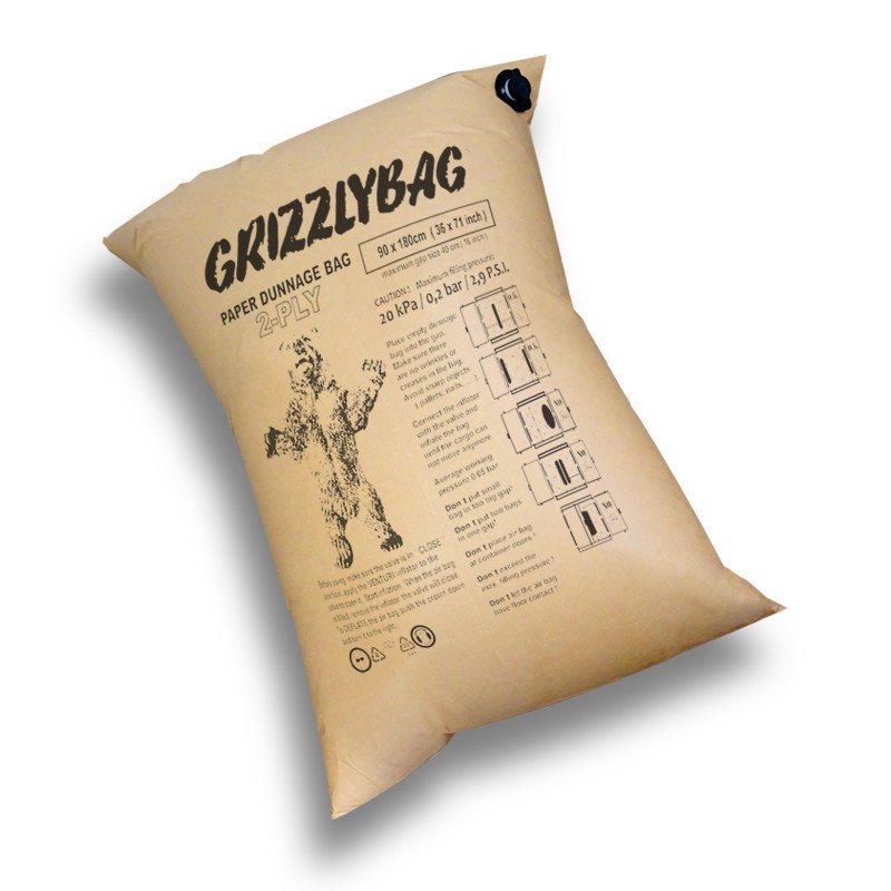 Stausack Kraftpapier 2-lagig,900x1800mm,Schnellbefüllung,Zwischenraum max. 350mm - 1