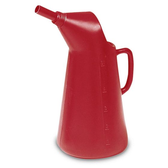 Abfüllkanne aus Polyethylen (PE), 1 Liter Volumen, rot