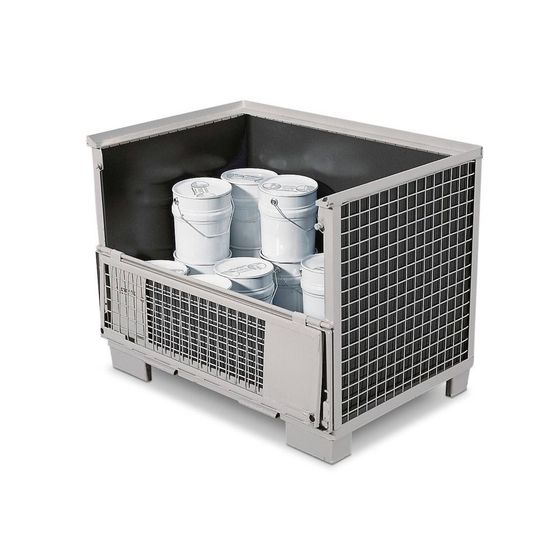 Gitterbox-Einsatz, mit Aussparung vorne, schwarz