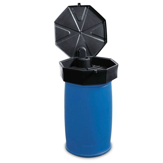 FALCON Fasstrichter aus Polyethylen (PE), 22 Liter, mit Adapter und Deckel,leitf