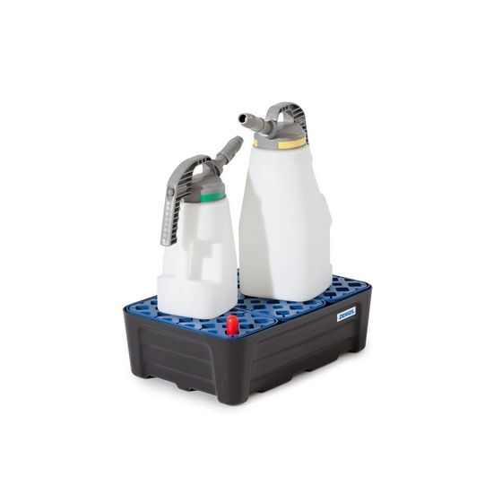 Kleingebindewanne pro-line aus PE, PE-Gitterrost, 30 Liter, 592 x 400 x 185 mm
