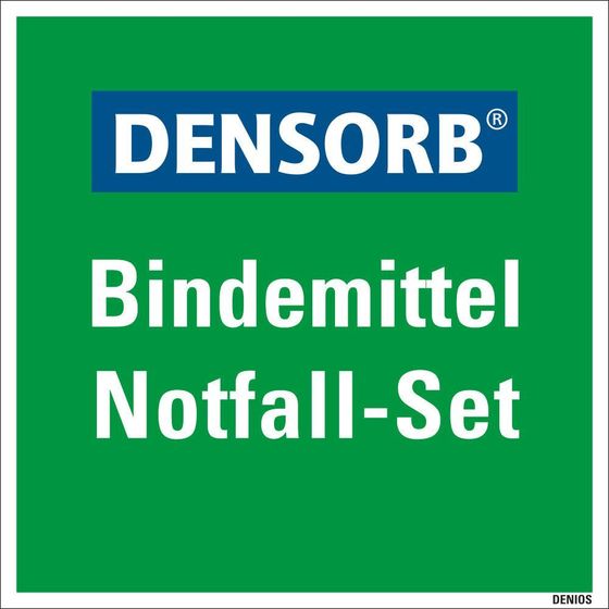 Hinweisschild DENSORB Notfallset, Kunststoff, 400 x 400 mm