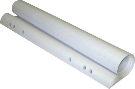 Flipchartblock, 20 Blatt, Vorder-/Rückseite blanko/kariert, HxB 980x680 mm, Papier, weiß