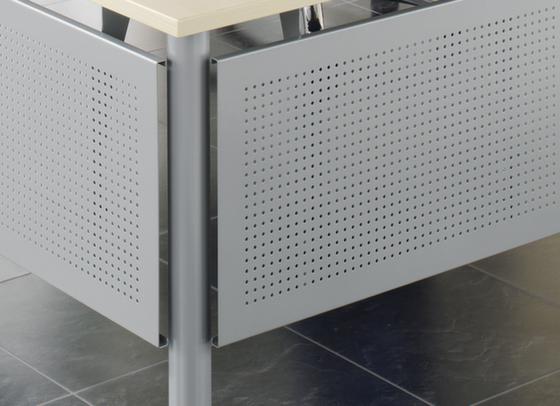 Sichtblende für Einzelschreibtisch, H 400 mm, in verschiedenen Breiten, silber