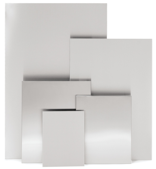 Edelstahl-Magnettafel, matt, in verschiedenen Größen, Verwendung im Hoch- und Querformat
