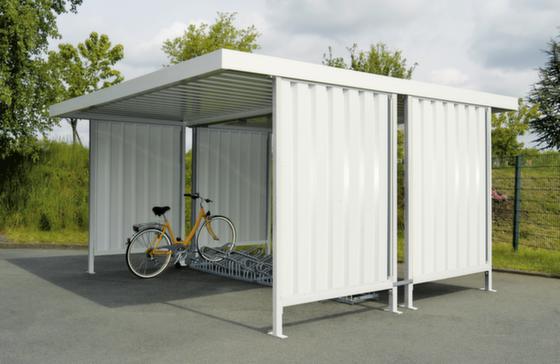 &Uuml;berdachung mit 3 W&auml;nden, Grund- oder Anbaufeld, ein- oder beidseitig, HxB 2200x4300 mm