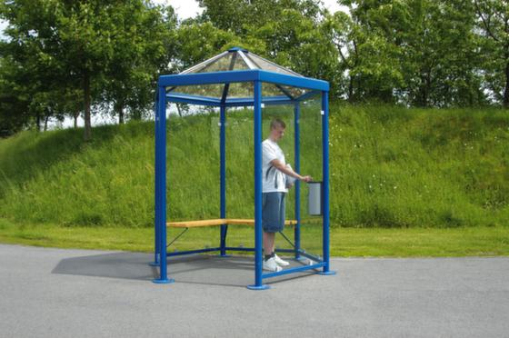 Seitenwand,f. Raucher-Unterstand,sechseckig,Wand ESG,Aufpreis