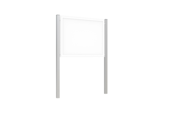 Ständer für Schaukasten, aus Aluminium, zum Einbetonieren oder Aufdübeln