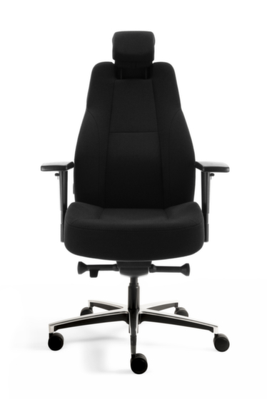 24-Stunden-Stuhl für langes sitzen, hoher Rücken, integrierte Kopfstütze, 3D-Armlehnen, Sitz HxBxT 490-640x530x480-540mm