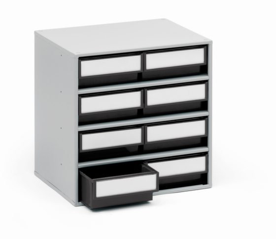 ESD-Schubladenmagazin, HxB 395x400 mm, Gehäuse Stahl, Schubladen PP, in verschiedenen Ausführungen