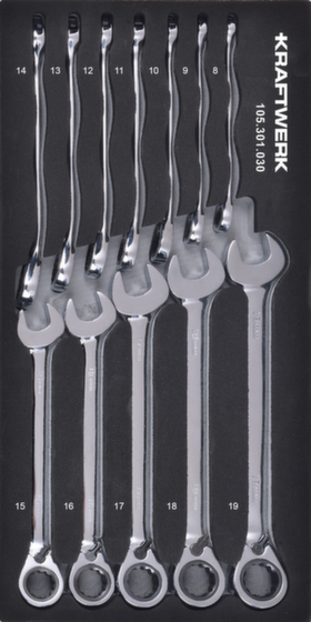 KRAFTWERK&reg; Ring-Ratschen Satz Einlage,Ring-Ratschen Satz 12-tlg. 20x40 Einlage