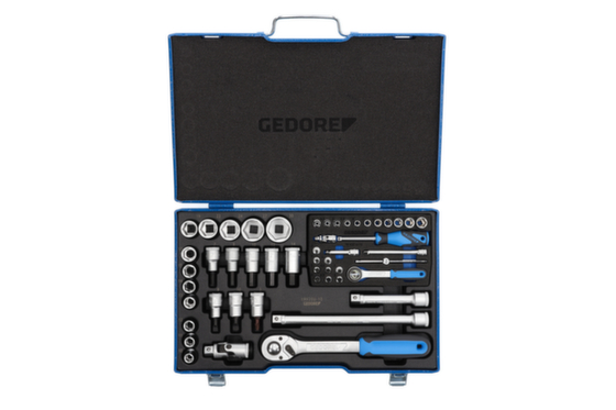 GEDORE 19 V20 U-10 Steckschl&uuml;ssel-Satz 1/4"+1/2" 50-teilig 4-30mm