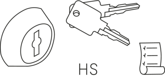 Zylinderschloss,f. Garderoben-/Schlie&szlig;fachschrank,Hauptschlie&szlig;funktion (mit Sicherungsschein),Aufpreis