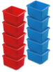 10-teiliges Drehstapelbehälter-Set aus PP, HxLxB 245x455x360 mm, 32 l, in verschiedenen Farben