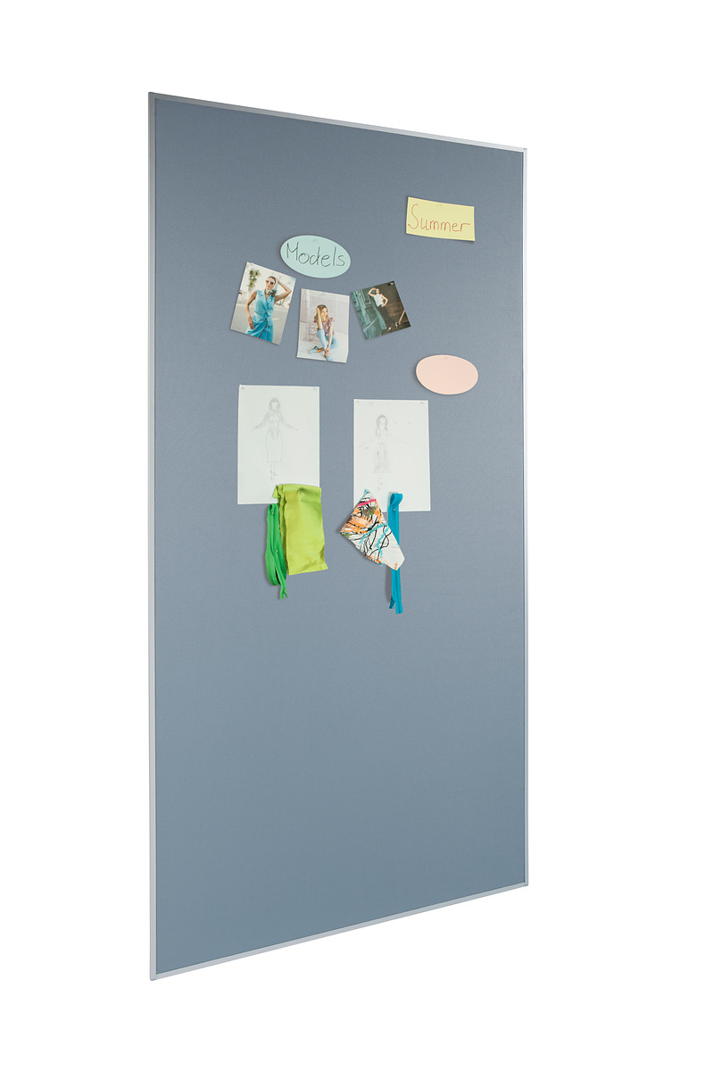 Agiles Pinboard Meet up, 90 x 180 cm, grau