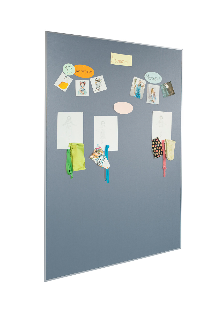 Agiles Pinboard Meet up, 120 x 180 cm, grau