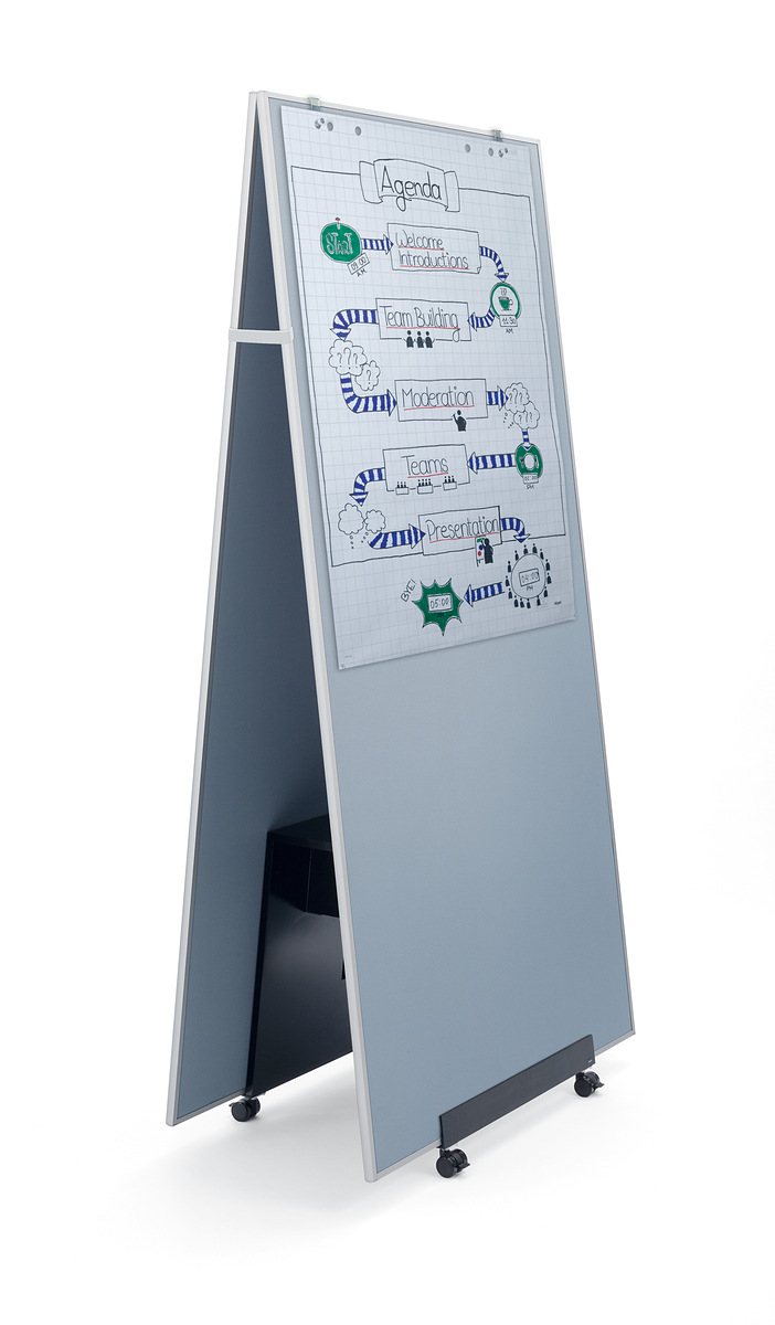 Agiles Pinboard Meet up, 90 x 180 cm, grau - Agiles Pinboard Meet up, 90 x 180 cm, grau - 2