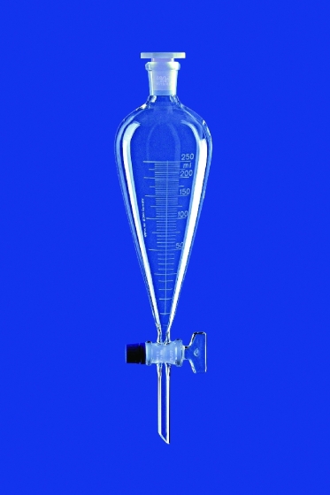 Scheidetrichter nach Squibb mit Glask&uuml;ken Borosilikatglas 3.3 | Inhalt ml: - 1