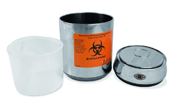 Entsorgungsbehälter Biohazard Edelstahl m. Bewegungssensor-Deckel | Typ: Entsorg