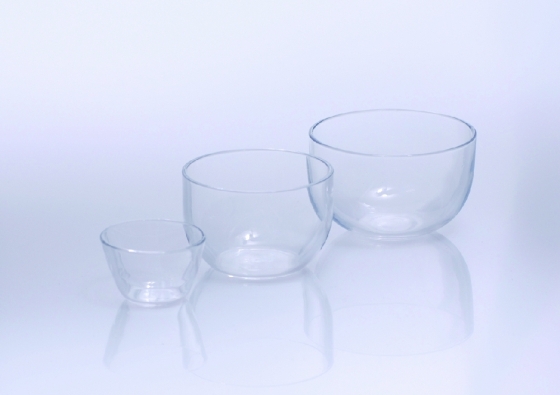 Tiegel Quarzglas mittelhoch | Nennvolumen:
