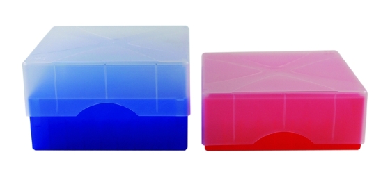 Kryoboxen Stülpdeckel m. variabler Deckelhöhe PP 133x133 | f. Röhrchen mm: