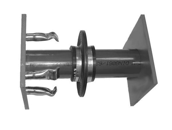 PVC-U Wanddurchführung gerade d315 DN300 einseit.Flansch/Folienplat. verz. - 1