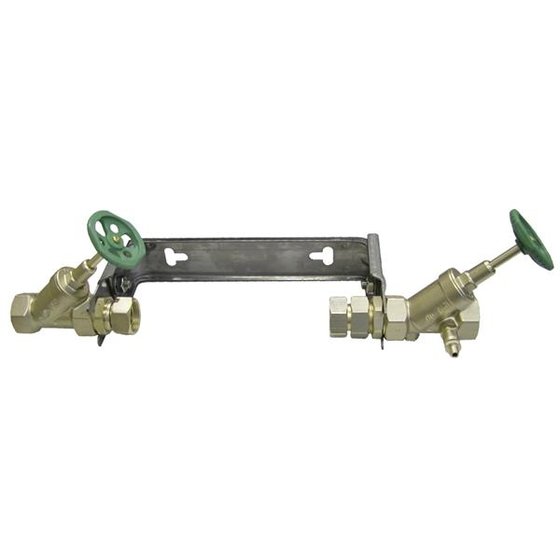 WZ-Einbaugarnitur EWV, Qn 2,5 - Rp 1" Freistr.-/KFR-Ventil, EG 1" x AG 1" LF