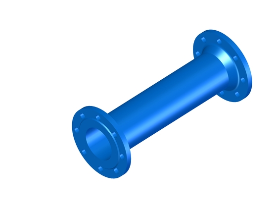 FF-Stück DN 350 PN 16 250 mm EKB blau