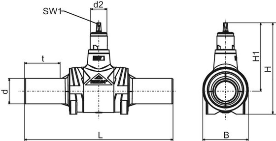PE-Absperrarmatur -FRIALOC-, Wasser d 225, SDR 11 - 2