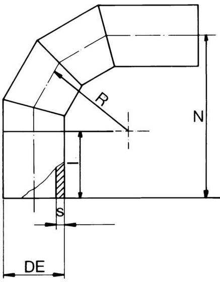 Segmentbogen 90 Grad, PE 100, SDR 33 SWB -90 de 800 - 2