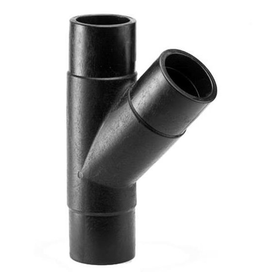 Abzweig 45 Grad, lang, formgespritzt, P E 100, SDR 11, YDE d 200 - 2